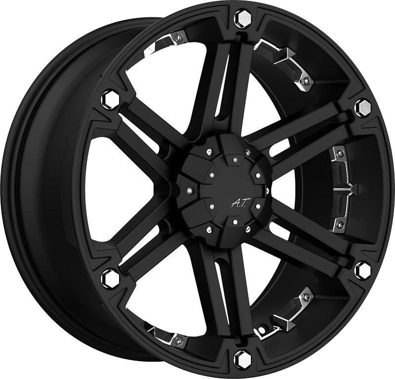 STATUSFÄLGAR D01 FLATBLACK CHROME INSERTS 9x18 6/114.3-120 ET25 CB73.1