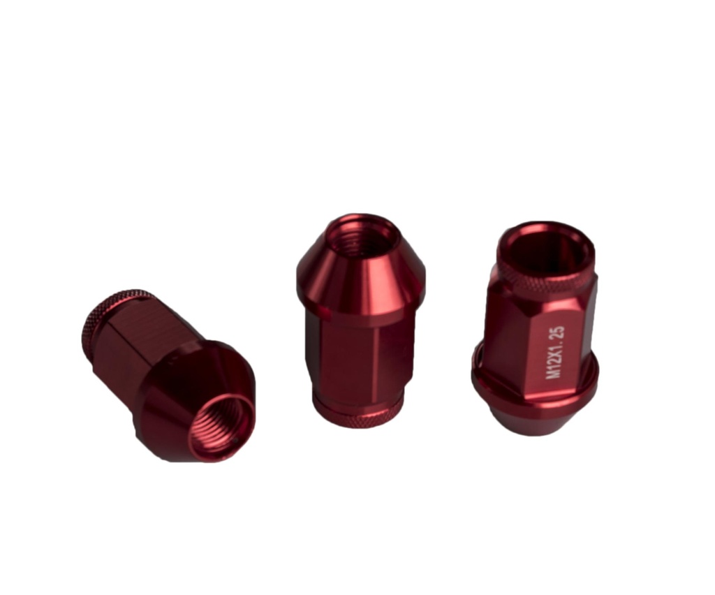 SteyrTek Alumiinimutterisarja punainen 1,25mm nousu, 12mm, 16 kpl