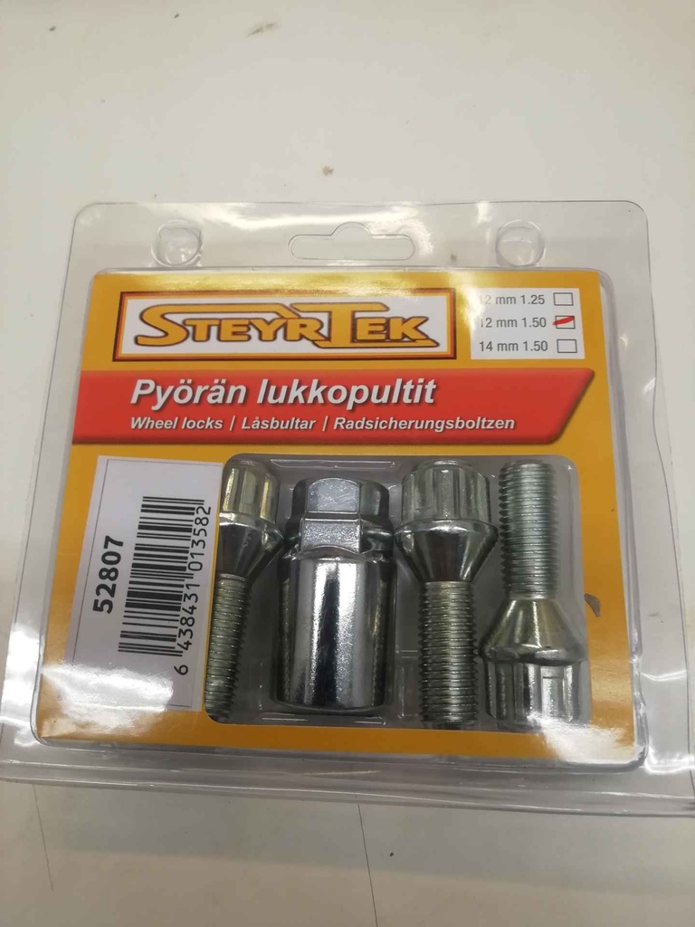 SteyrTek Lukkopulttisarja 1.5 mm nousulla 12 mm pituus 28 mm