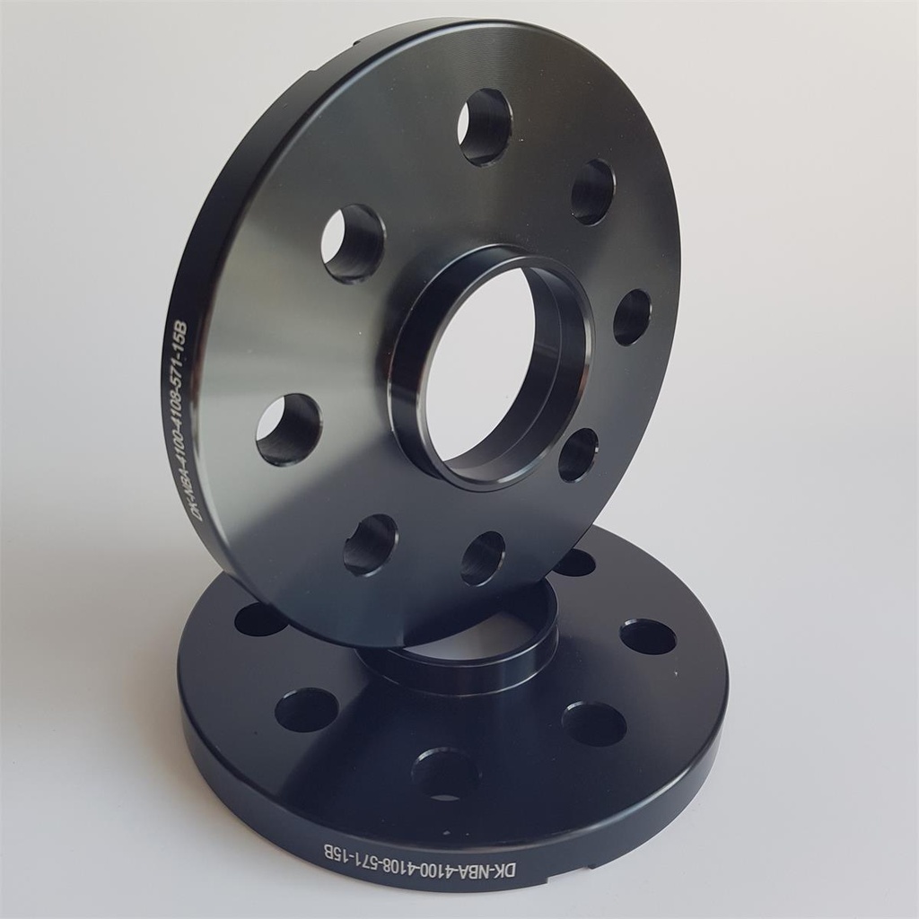 Spacer 15mm 2 pcs 4x100/4x108 57,1mm Black