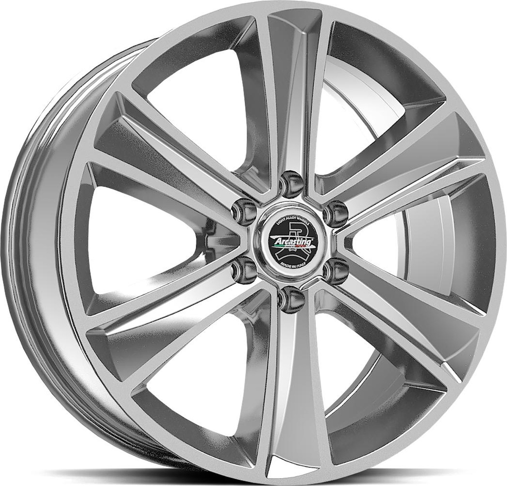 ARCASTING MAMMUT CHROME SILVER 7x16 6/130 ET50 CB84.1