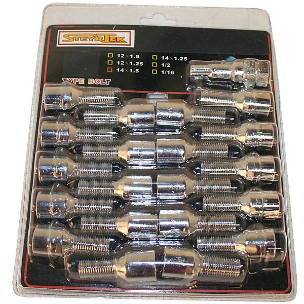 SteyrTek Musta tähtipää aluvannepulttisarja 1,5mm nousu, 14mm 20 kpl, Pituus 28mm