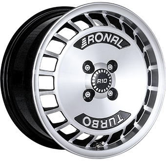 RONAL R10 TURBO BLACK FRONT CUT 7x15 4/108 ET28 CB76