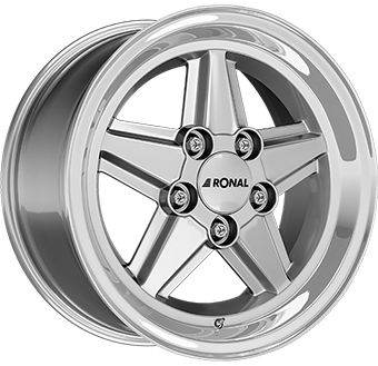 RONAL R9 SILV RIM LIP CUT 7x15 5/120 ET17 CB82