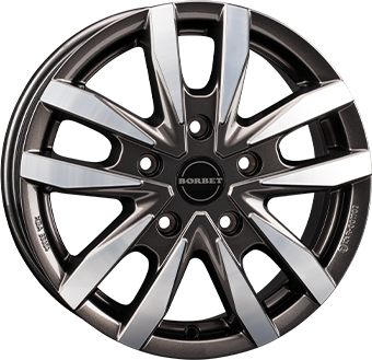 BORBET CW5 MIST ANTRACITE GLOSS POLIS 6x16 5/118 ET68 CB71.1
