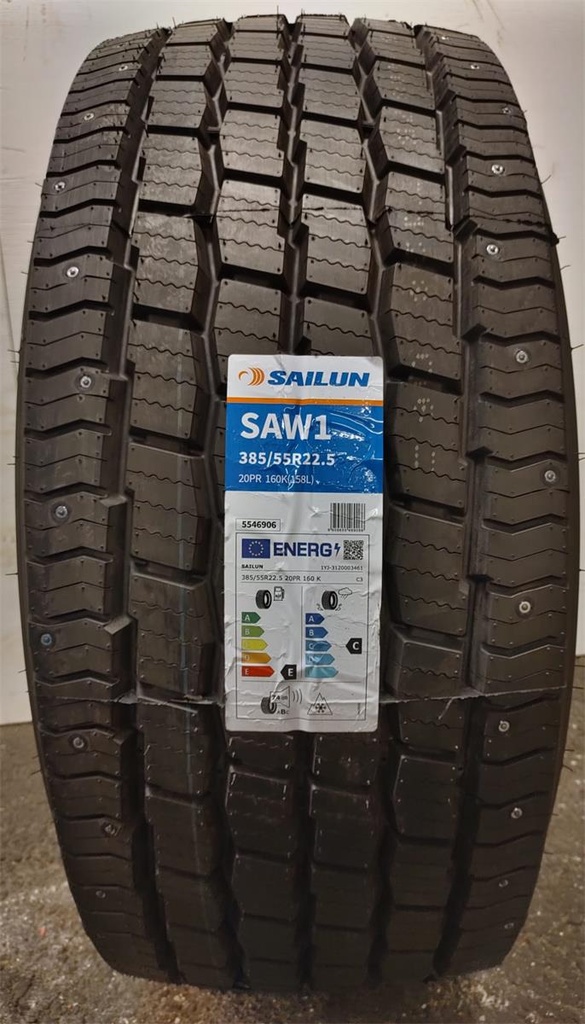 385/65R22.5 160/158K SAILUN SAW1 NASTOITETTU XL STEER 20PR WINTER