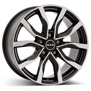 MAK HIGHLANDS BLK/POL 7x17 5/108 ET45 CB63.4