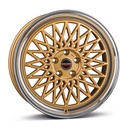 BORBET B GOLD RIM POLISHED 8.5x19 5/114.3 ET40 CB72.6